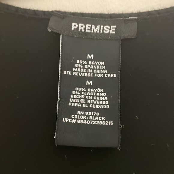 PREMISE BLACK ASYMMETRICAL SLEEVELESS TOP - Picture 4 of 4